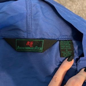 Abercrombie and Fitch Blue Windbreaker Jacket